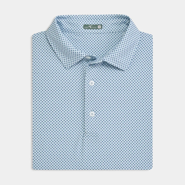 Sky Prismatic Printed Performance Polo