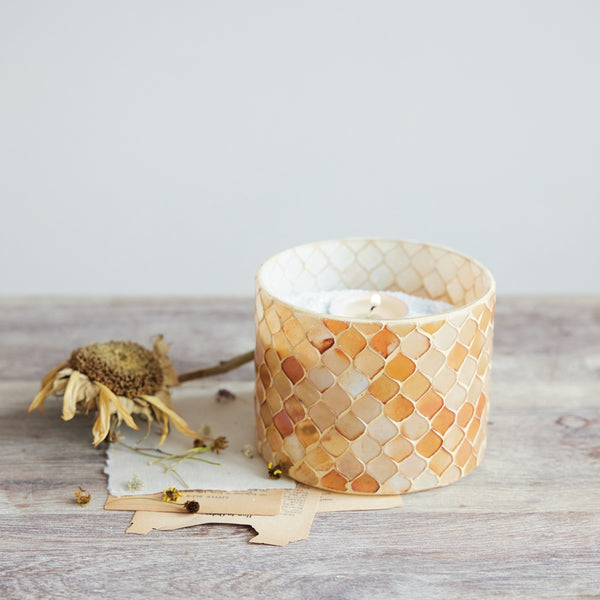 Glass Mosaic Votive Holder