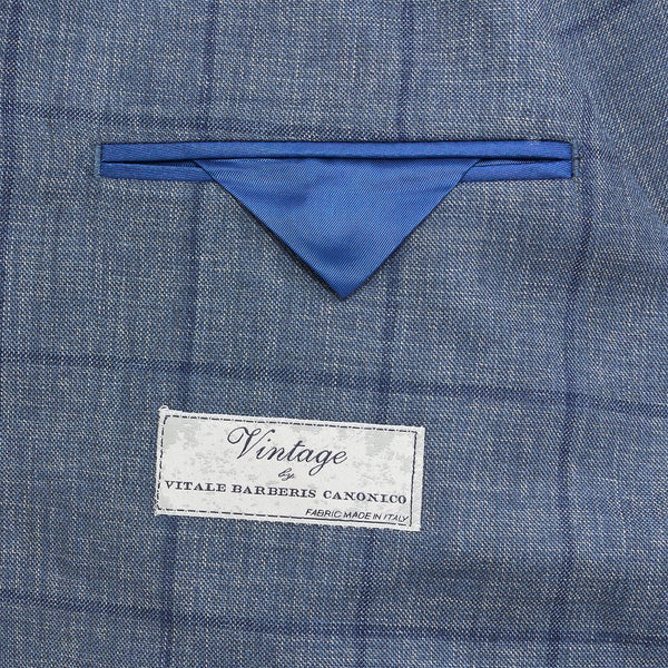 Barberis Captains Windowpane Sport Coat - Captains Blue