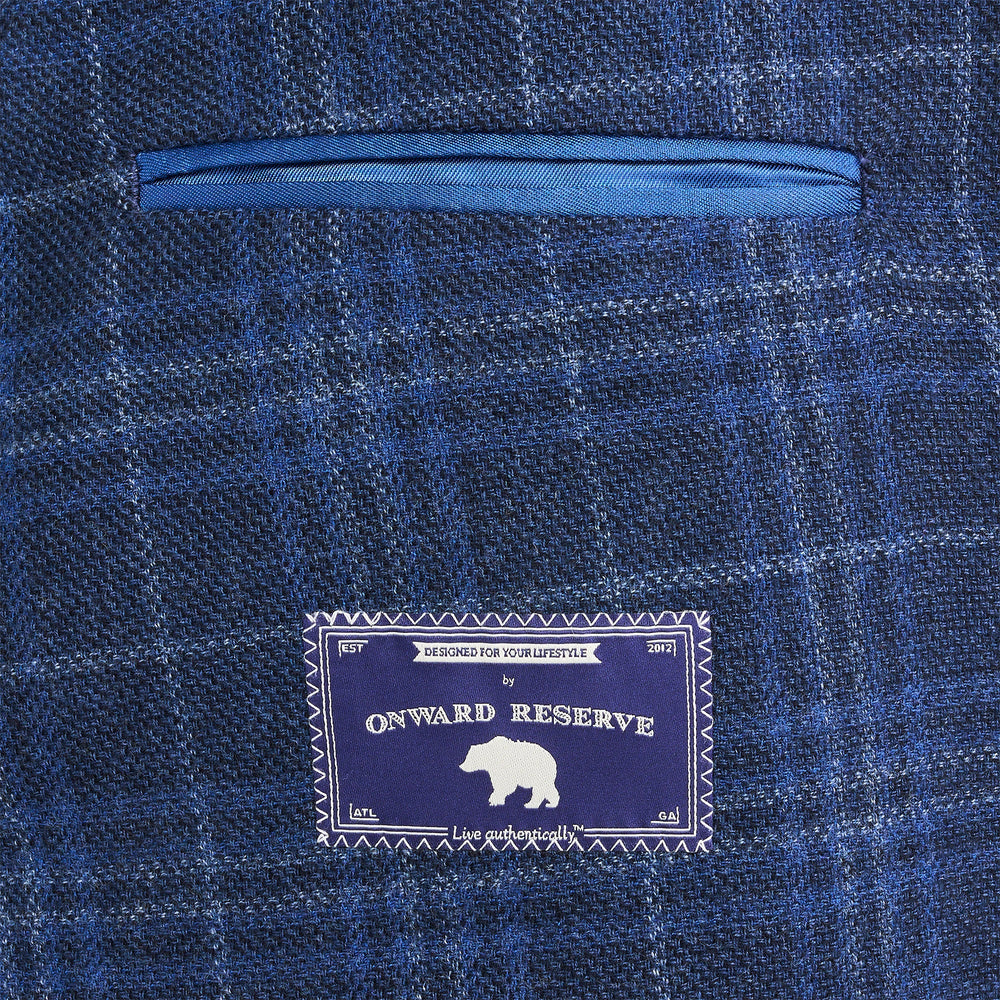 Marina/True Navy Plaid Sport Coat - True Navy