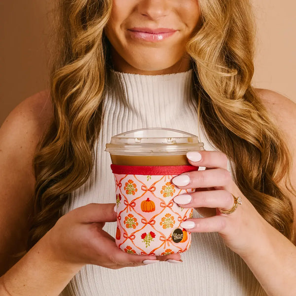 Sip Savvy Drink Sleeve-Regular-Patchwork Pumpkins