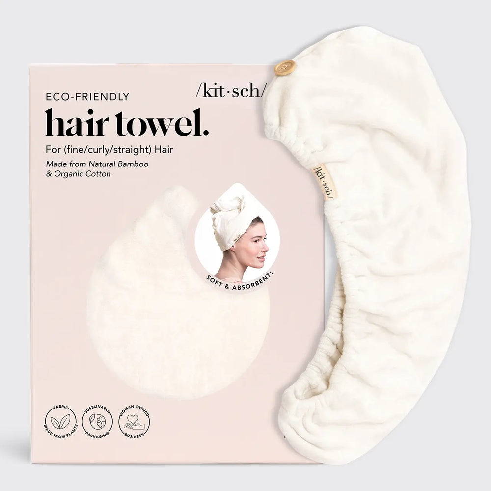 Quick Dry Hair Towel - Eco White