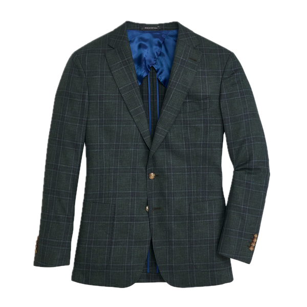 Barberis Hedge Plaid Sport Coat - Hedge