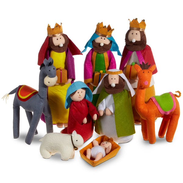 Nativity Set of 9 Multicolor