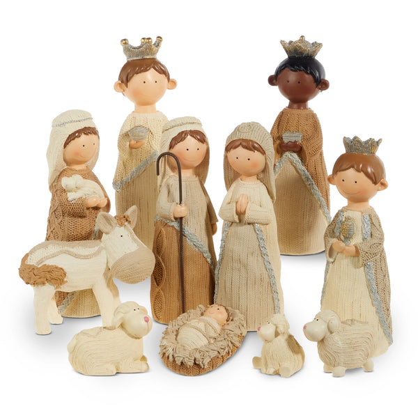 Knit Nativity set of 11