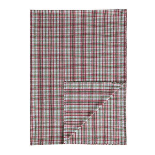 Woven Cotton Table Cloth with Plaid Pattern