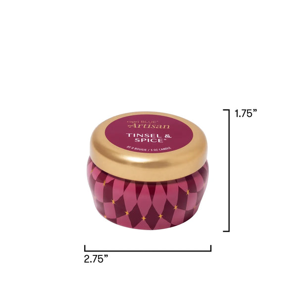 Tinsel & Spice Winter Bazaar Mini Tin Candle