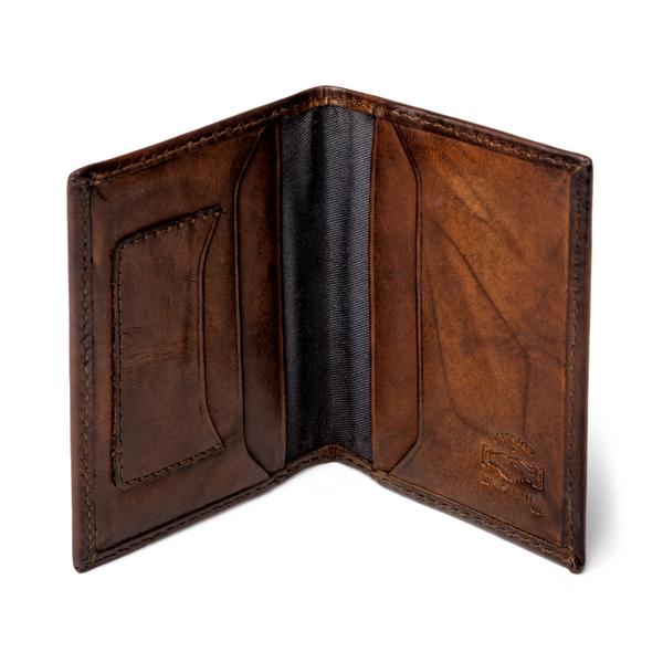 Benjamin Leather Card Wallet in Hickory