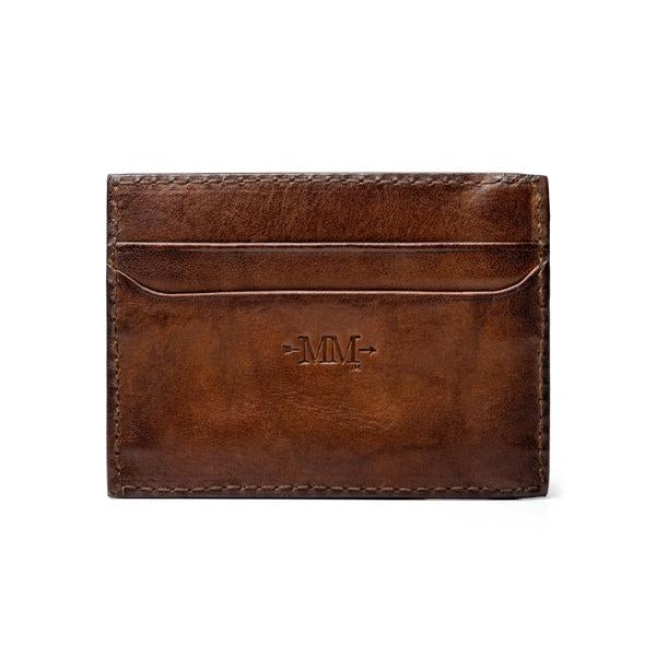 Benjamin Leather Front Pocket Wallet in Hickory