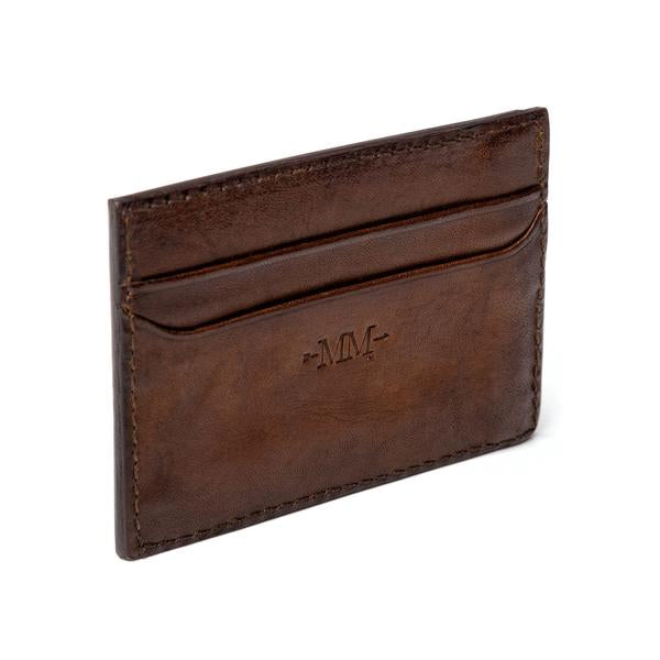 Benjamin Leather Front Pocket Wallet in Hickory