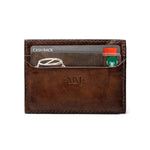 Benjamin Leather Front Pocket Wallet in Hickory