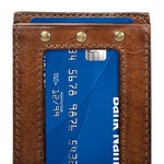 Benjamin Leather Front Pocket Wallet in Hickory