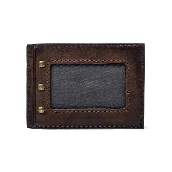 Benjamin Leather Front Pocket Wallet in Walnut