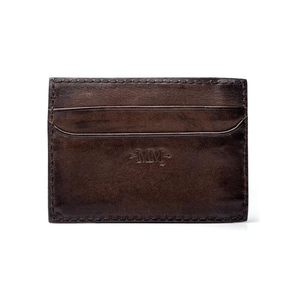 Benjamin Leather Front Pocket Wallet in Walnut