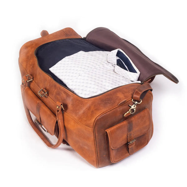 The Mahi Leather Duffle Bag- Travel Bags For Men