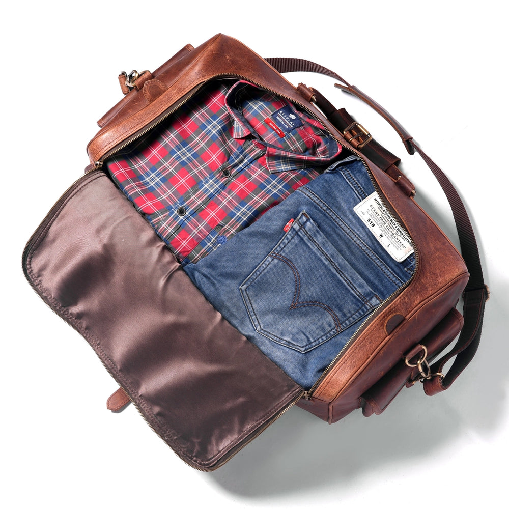 The Hendrix Leather Duffle Bag-Travel Bags For Men