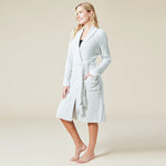 38" Marshmallow Rib Women's Wrap Robe: Heather Grey