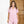 Sutton Bow Short Sleeve Button Up Sleep Shirt White/Pink