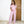 Sutton Bow Short Sleeve Button Up Sleep Shirt White/Pink