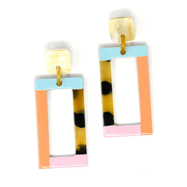 Neutral Colorblock Earrings