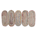 Oval Woven Cotton Chindi & Jute Floor Runner