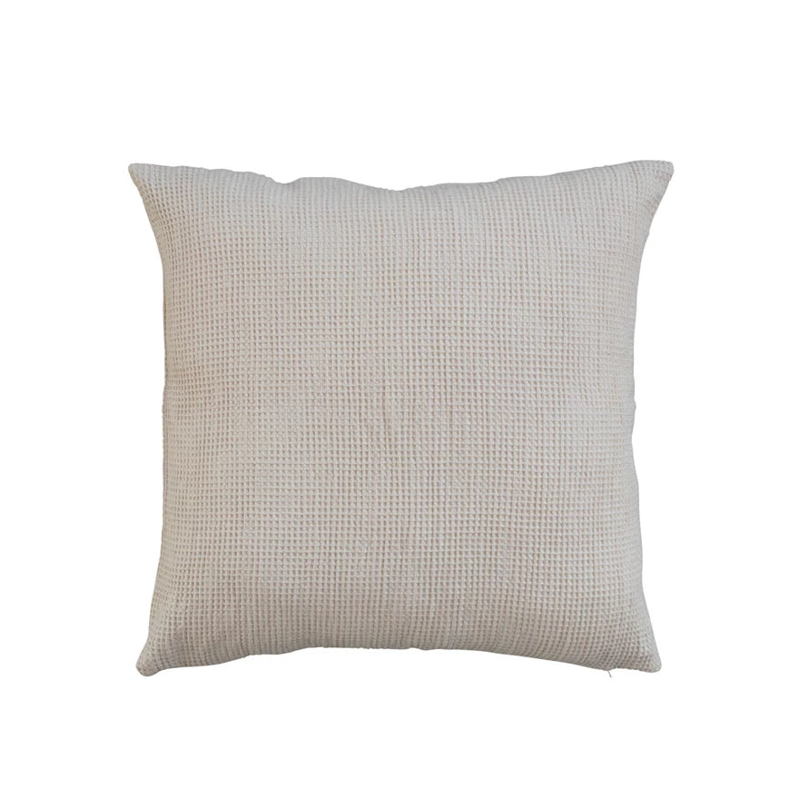 Woven Linen & Cotton Waffle Pillow