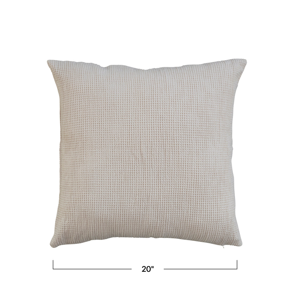 Woven Linen & Cotton Waffle Pillow