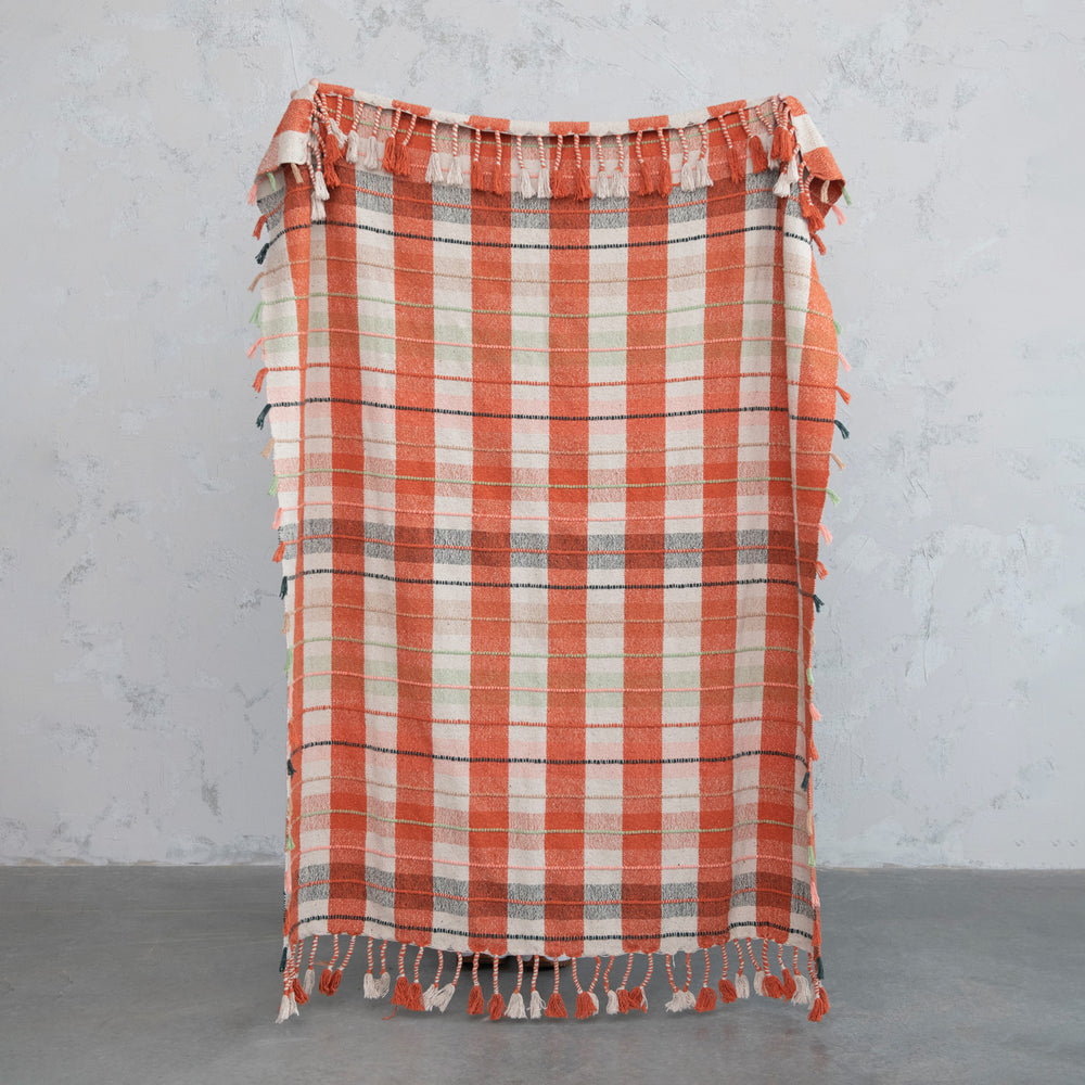 Woven Recycled Cotton Blend Throw