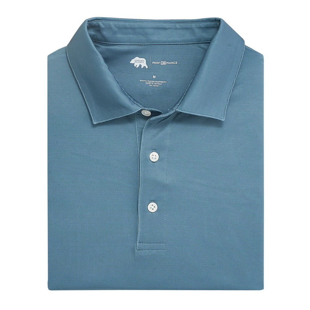 Hairline Stripe Performance Polo - Country Blue