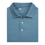 Hairline Stripe Performance Polo - Country Blue