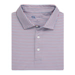 Bogey Stripe Performance Polo: Country Blue