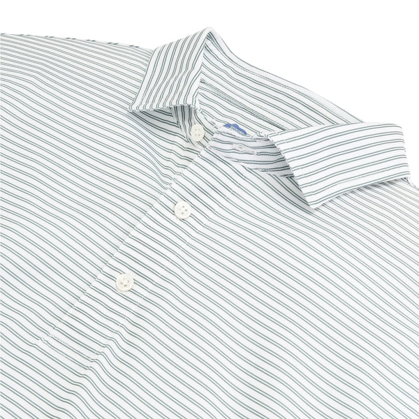 Pairing Stripe Performance Pique Polo: Dark Forest