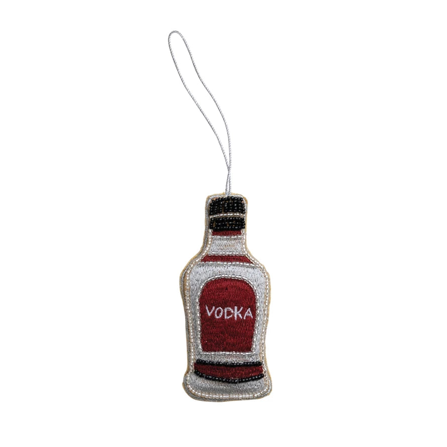 Fabric Vodka Bottle Ornament