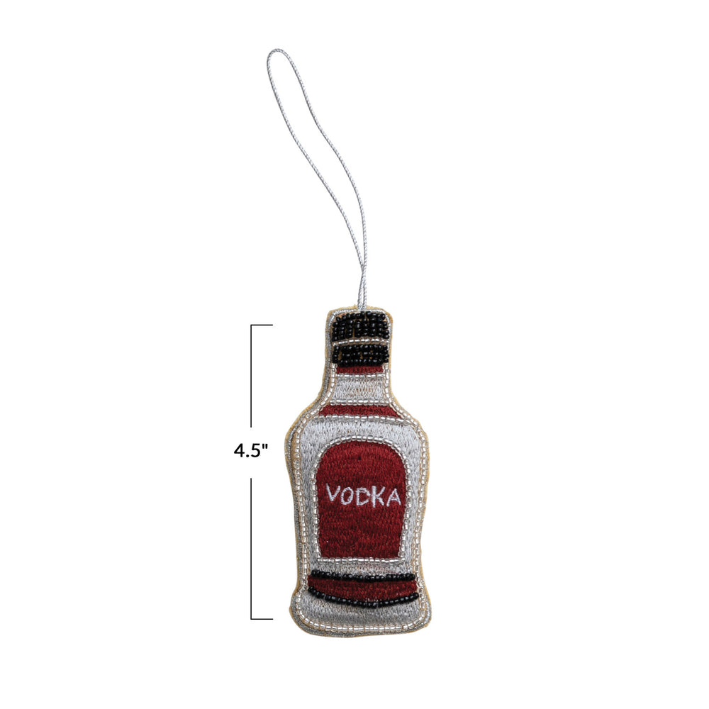 Fabric Vodka Bottle Ornament