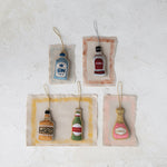 Fabric Whiskey Bottle Ornament