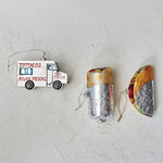 Hand-Painted Glass Taco Truck Ornament