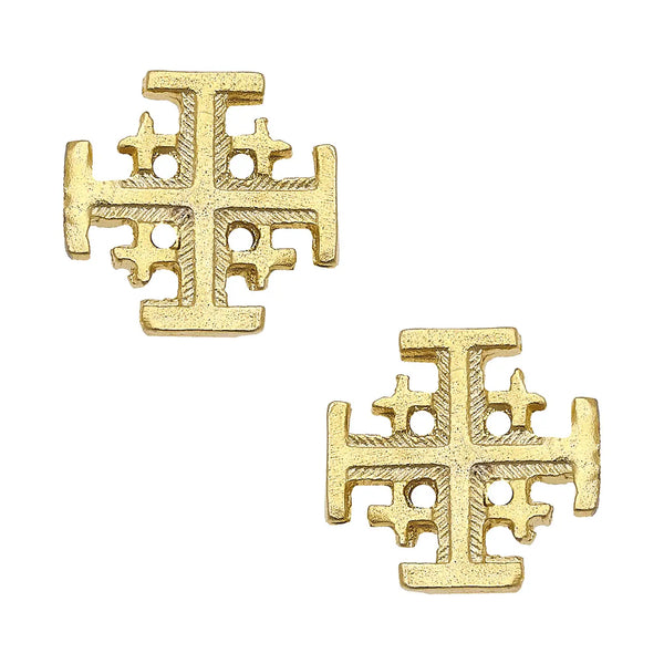 Gold Multi Cross Stud Earring
