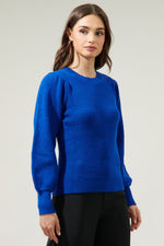 Keali Duo Puff Sleeve Sweater Cobalt