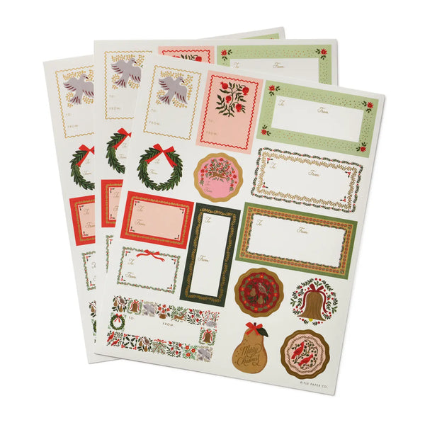 Pack of 3 Christmastide Stickers & Labels