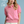 Pink Scallop Collar Puff Sleeve Top