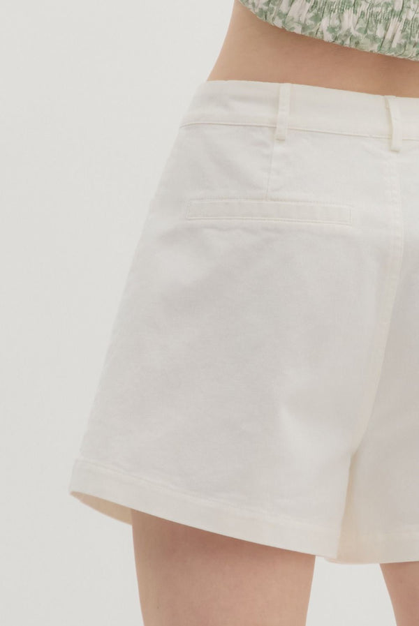 Off White High Waisted Shorts