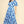 Blue White Mix Floral Print Maxi Dress