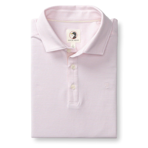 Hanover Pima Cotton Jersey Polo - Pale Pink