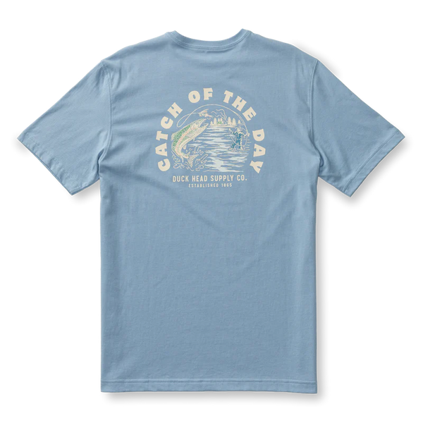 Catch Of The Day T-Shirt - Chambray Blue
