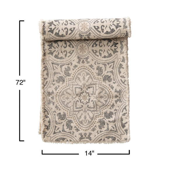 Table Runner with Frayed Edge