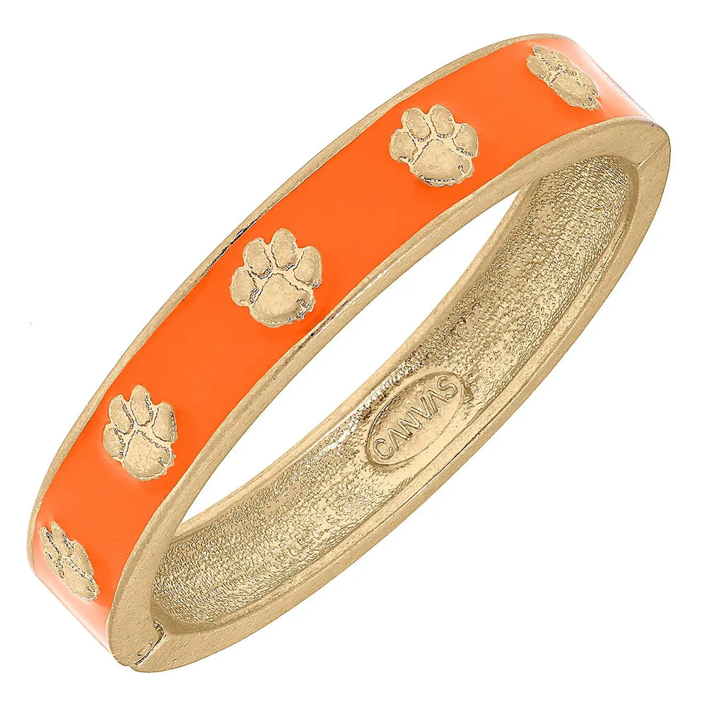 Clemson Tigers Enamel Logo Hinge Bangle