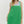 Green Square Neck Sleeveless Shift Mini Dress
