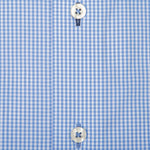 Light Blue/White Gingham Tailored Fit Spread Collar Shirt