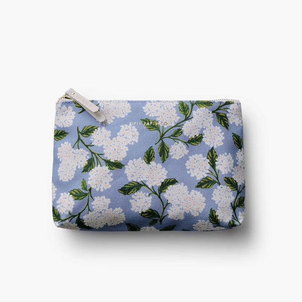 Hydrangea Zippered Pouch Set