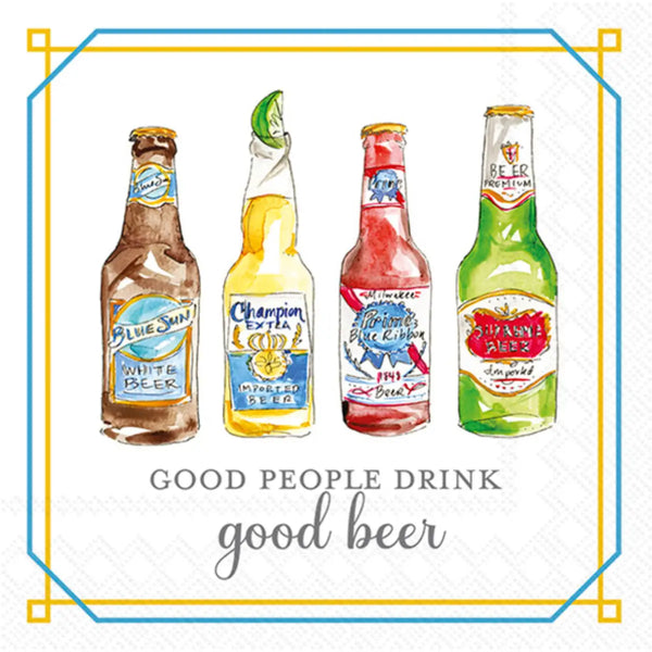 Paper Cocktail Napkins Pack of 20 Good Beer